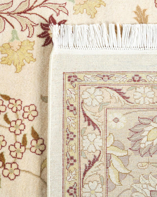 Traditional Mogul Ivory Wool Area Rug 9' 3" x 12' 0" - Solo Rugs