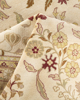 Traditional Mogul Ivory Wool Area Rug 9' 3" x 12' 0" - Solo Rugs