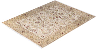 Traditional Mogul Ivory Wool Area Rug 9' 3" x 12' 0" - Solo Rugs