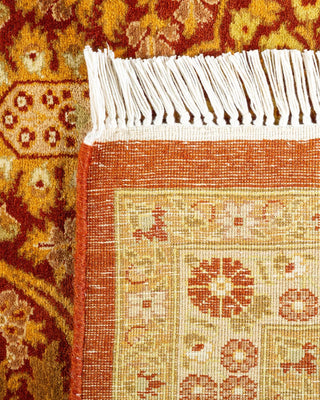 Traditional Mogul Orange Wool Area Rug 8' 1" x 9' 10" - Solo Rugs