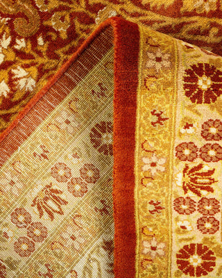Traditional Mogul Orange Wool Area Rug 8' 1" x 9' 10" - Solo Rugs