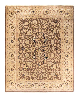 Contemporary Eclectic Brown Wool Area Rug 9' 2" x 11' 10" - Solo Rugs