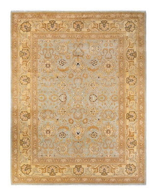 Contemporary Eclectic Light Blue Wool Area Rug 8' 2" x 10' 3" - Solo Rugs