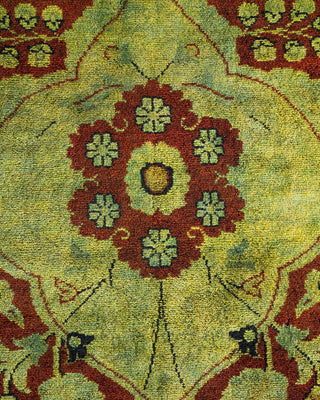 Contemporary Fine Vibrance Orange Wool Area Rug 9' 1" x 12' 3" - Solo Rugs