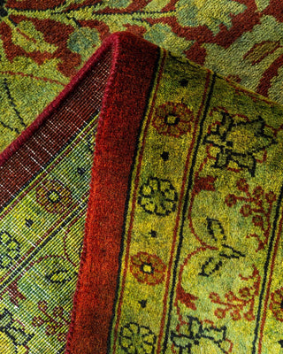 Contemporary Fine Vibrance Orange Wool Area Rug 9' 1" x 12' 3" - Solo Rugs