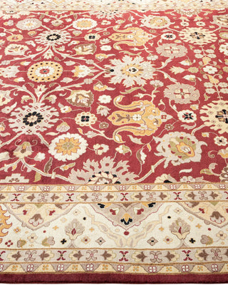 Traditional Mogul Red Wool Area Rug 6' 3" x 8' 3" - Solo Rugs