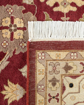 Traditional Mogul Red Wool Area Rug 6' 3" x 8' 3" - Solo Rugs