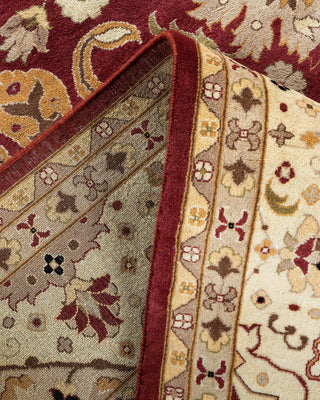 Traditional Mogul Red Wool Area Rug 6' 3" x 8' 3" - Solo Rugs