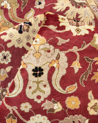 Traditional Mogul Red Wool Area Rug 6' 3" x 8' 3" - Solo Rugs