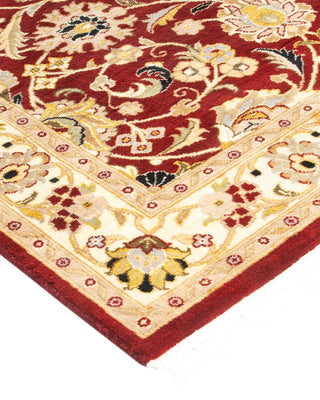 Traditional Mogul Red Wool Area Rug 3' 1" x 5' 1" - Solo Rugs
