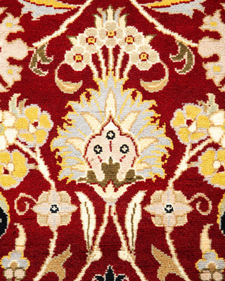 Traditional Mogul Red Wool Area Rug 3' 1" x 5' 1" - Solo Rugs