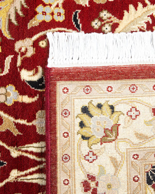 Traditional Mogul Red Wool Area Rug 3' 1" x 5' 1" - Solo Rugs
