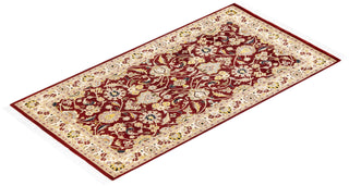 Traditional Mogul Red Wool Area Rug 3' 1" x 5' 1" - Solo Rugs