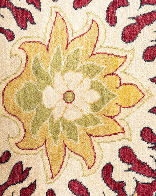 Traditional Mogul Red Wool Area Rug 10' 1" x 14' 5" - Solo Rugs