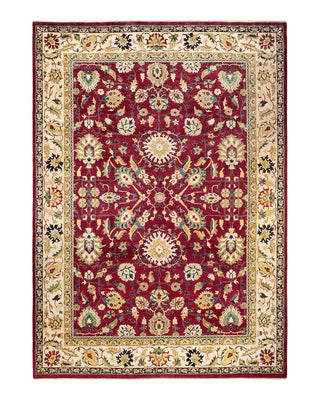 Traditional Mogul Red Wool Area Rug 10' 1" x 14' 5" - Solo Rugs