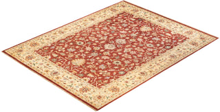 Traditional Mogul Red Wool Area Rug 9' 3" x 11' 10" - Solo Rugs