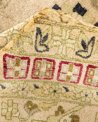 Traditional Mogul Beige Wool Area Rug 10' 2" x 14' 3" - Solo Rugs