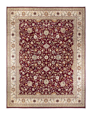 Traditional Mogul Red Wool Area Rug 12' 1" x 15' 5" - Solo Rugs