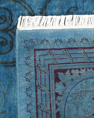 Contemporary Fine Vibrance Light Blue Wool Area Rug 9' 1" x 12' 5" - Solo Rugs