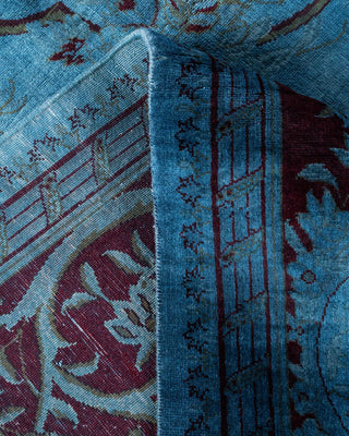 Contemporary Fine Vibrance Light Blue Wool Area Rug 9' 1" x 12' 5" - Solo Rugs