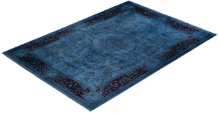 Contemporary Fine Vibrance Light Blue Wool Area Rug 9' 1" x 12' 5" - Solo Rugs