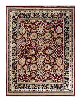Traditional Mogul Red Wool Area Rug 8' 1" x 10' 3" - Solo Rugs