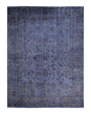Contemporary Fine Vibrance Gray Wool Area Rug 9' 3" x 12' 2" - Solo Rugs