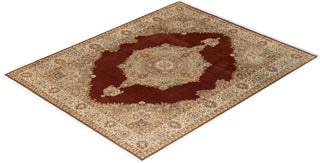 Traditional Mogul Red Wool Area Rug 8' 1" x 10' 2" - Solo Rugs