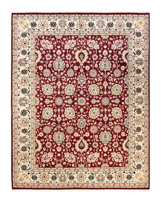 Traditional Mogul Red Wool Area Rug 8' 1" x 10' 2" - Solo Rugs