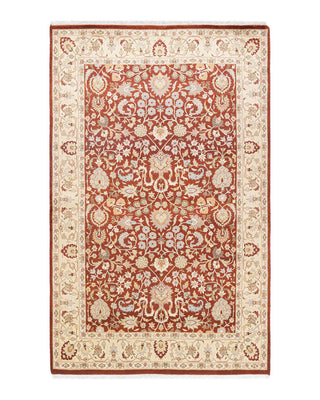 Mogul, One-of-a-Kind Hand-Knotted Area Rug - Orange, 4' 2" x 6' 5" - Solo Rugs