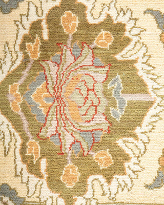 Traditional Mogul Ivory Wool Area Rug 9' 2" x 12' 2" - Solo Rugs