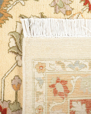 Traditional Mogul Ivory Wool Area Rug 9' 2" x 12' 2" - Solo Rugs