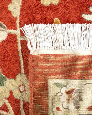 Traditional Mogul Orange Wool Area Rug 10' 0" x 14' 2" - Solo Rugs