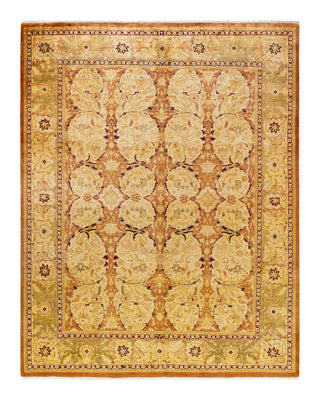 Traditional Mogul Brown Wool Area Rug 8' 2" x 10' 4" - Solo Rugs