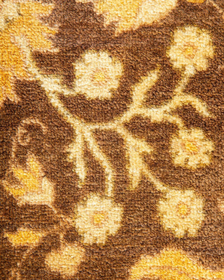 Traditional Mogul Brown Wool Area Rug 6' 1" x 9' 0" - Solo Rugs