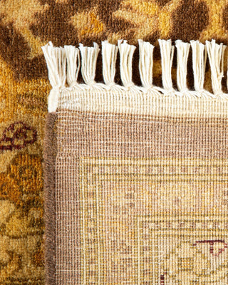 Traditional Mogul Brown Wool Area Rug 6' 1" x 9' 0" - Solo Rugs