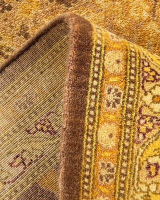 Traditional Mogul Brown Wool Area Rug 6' 1" x 9' 0" - Solo Rugs