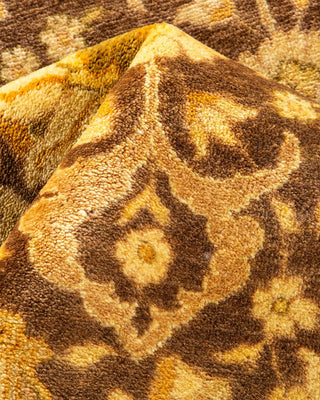 Traditional Mogul Brown Wool Area Rug 6' 1" x 9' 0" - Solo Rugs