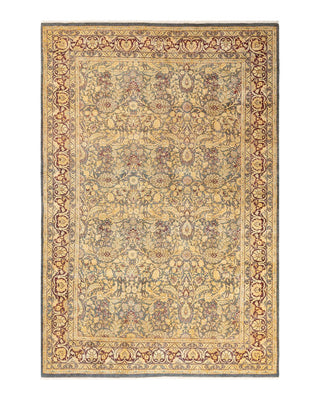 Traditional Mogul Gray Wool Area Rug 6' 2" x 9' 1" - Solo Rugs