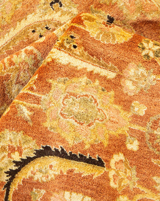 Traditional Mogul Brown Wool Area Rug 6' 2" x 8' 10" - Solo Rugs