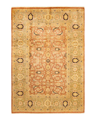 Traditional Mogul Brown Wool Area Rug 6' 2" x 8' 10" - Solo Rugs
