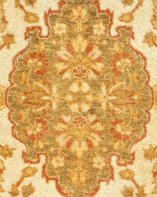 Traditional Mogul Ivory Wool Area Rug 3' 2" x 5' 1" - Solo Rugs