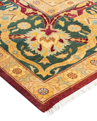 Traditional Mogul Red Wool Runner 9' 2" x 12' 0" - Solo Rugs