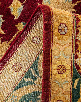 Traditional Mogul Red Wool Runner 9' 2" x 12' 0" - Solo Rugs