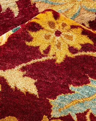 Traditional Mogul Red Wool Runner 9' 2" x 12' 0" - Solo Rugs