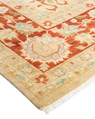Traditional Mogul Ivory Wool Area Rug 9' 2" x 12' 5" - Solo Rugs