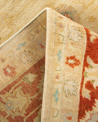 Traditional Mogul Ivory Wool Area Rug 9' 2" x 12' 5" - Solo Rugs
