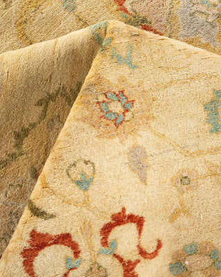 Traditional Mogul Ivory Wool Area Rug 9' 2" x 12' 5" - Solo Rugs