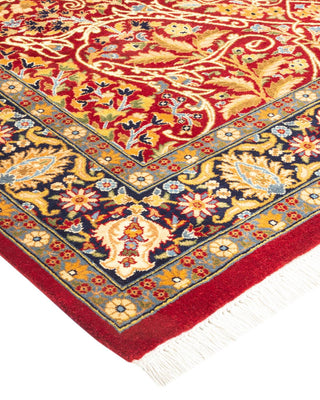 Traditional Mogul Red Wool Area Rug 4' 3" x 6' 3" - Solo Rugs