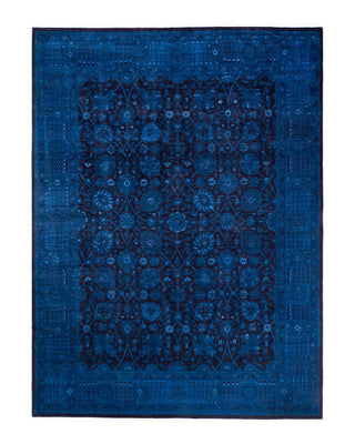 Contemporary Fine Vibrance Red Wool Area Rug 9' 2" x 12' 5" - Solo Rugs